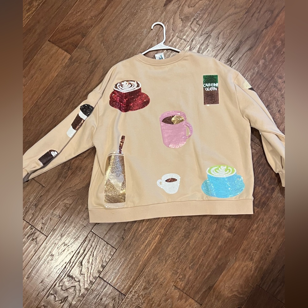 Queen of Sparkles Coffee sweatshirt